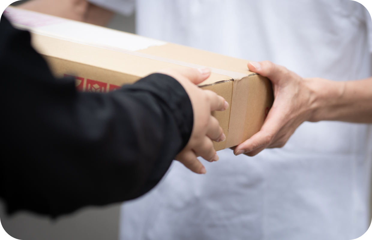 荷物の受け取り