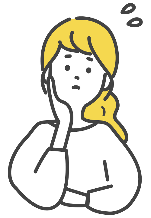 困った顔をしている女性